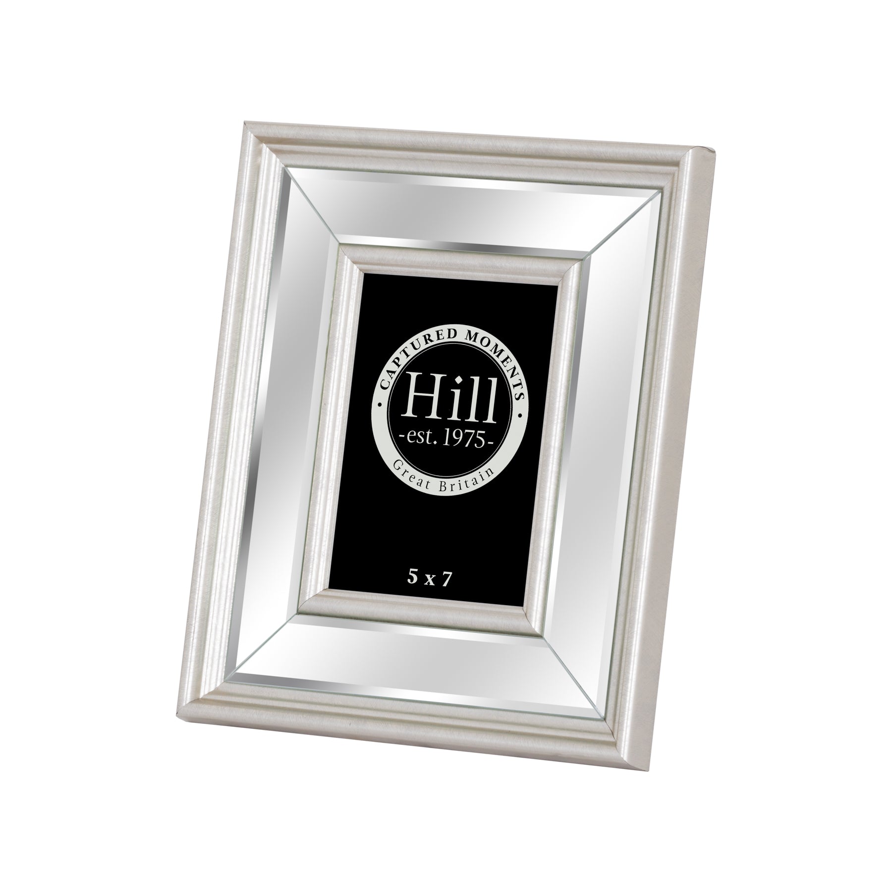 Silver Bevelled Mirrored Photo Frame 5X7