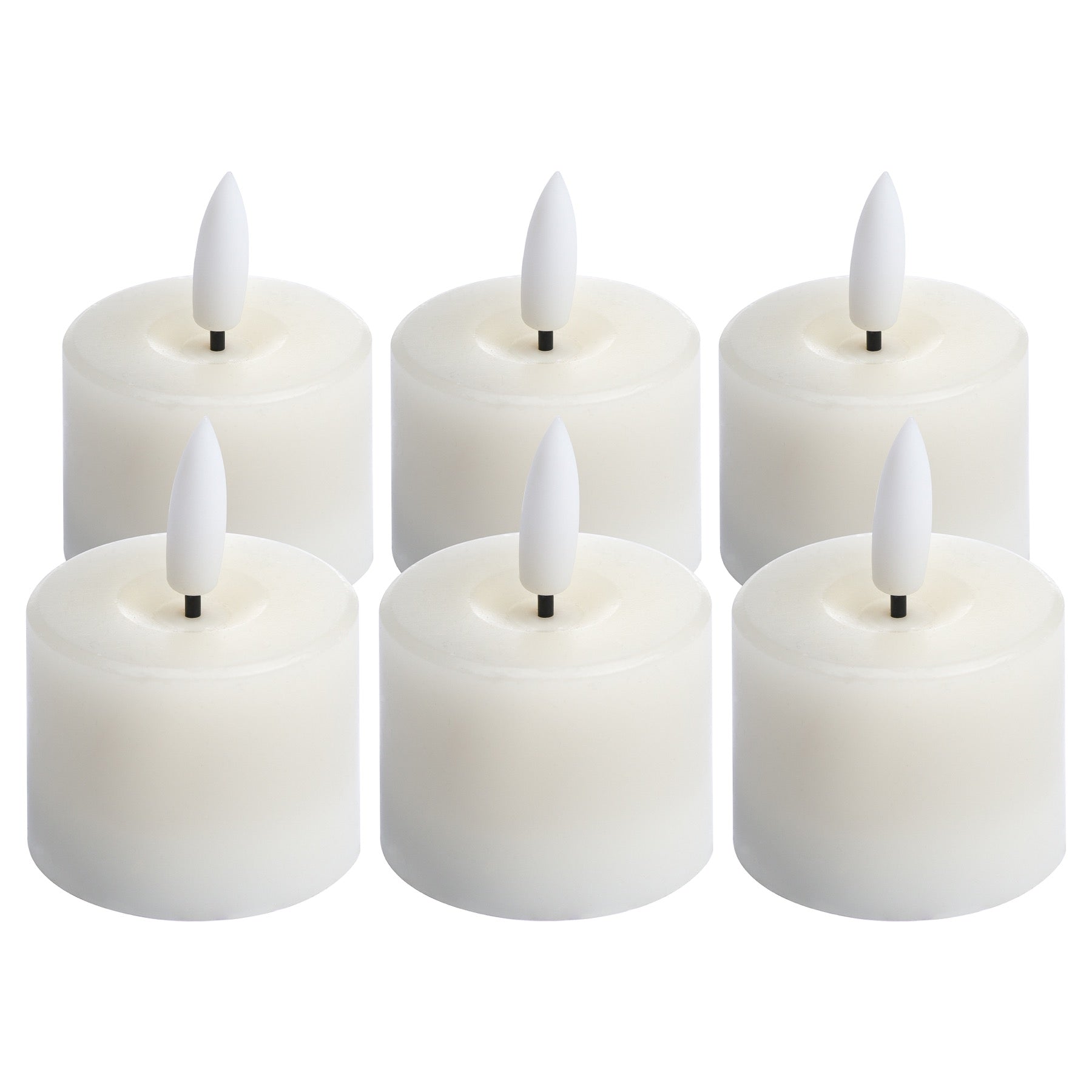 Luxe Collection Set Of 6 Natural Glow Led Tealight Candles