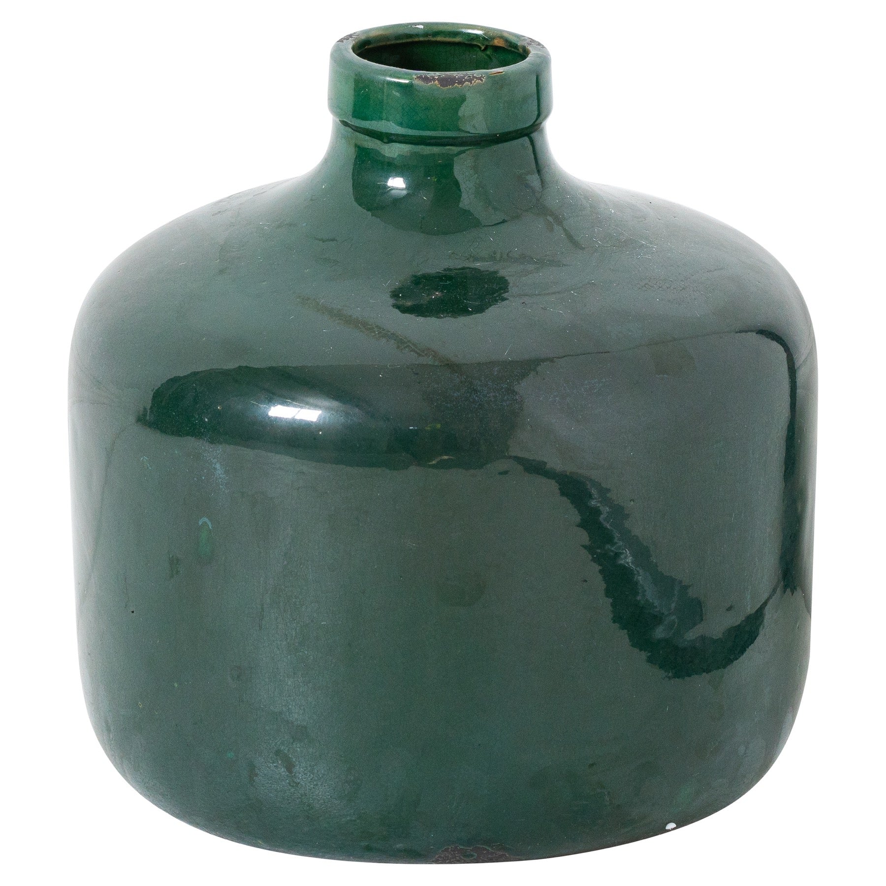 Garda Emerald Glazed Chive Vase
